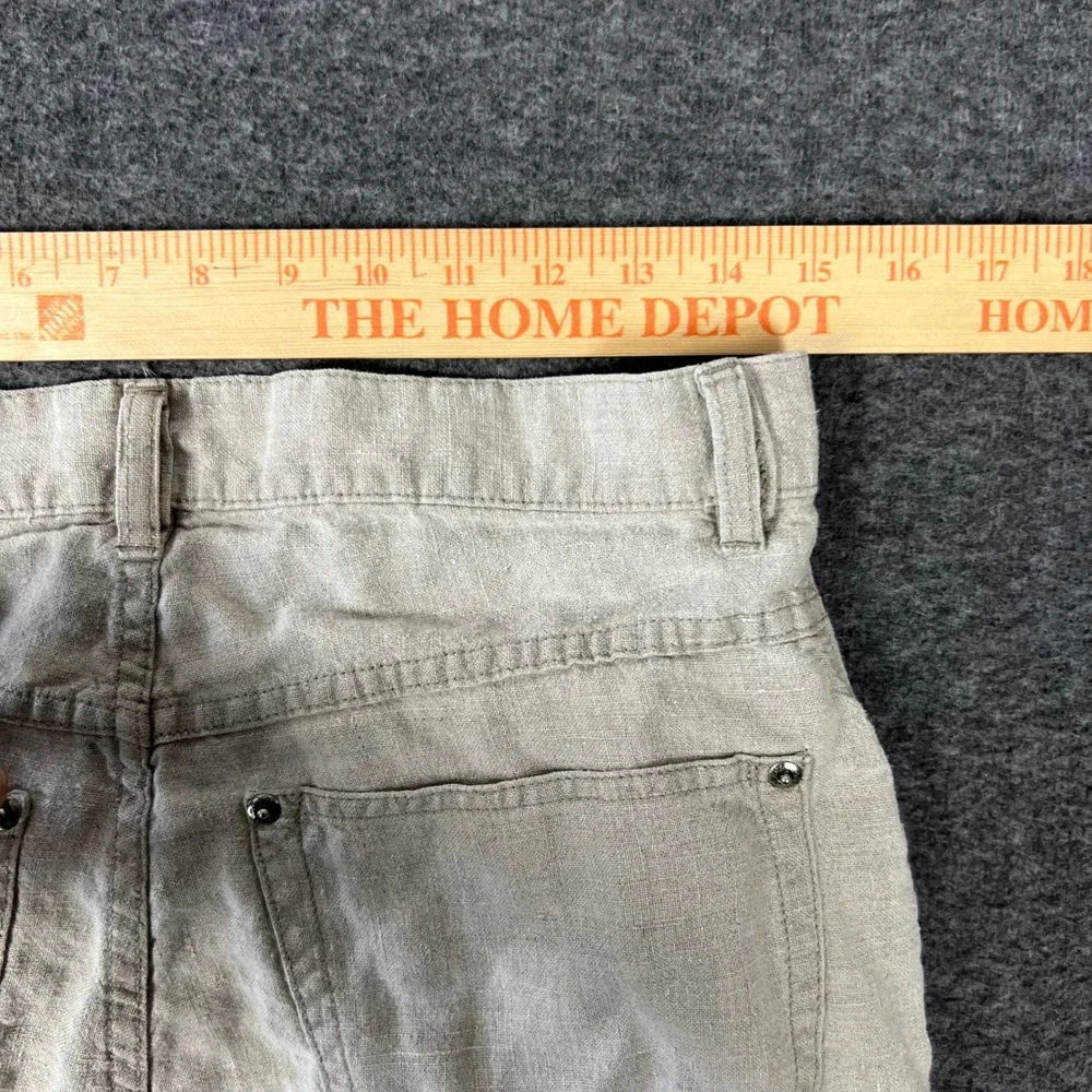 Vintage GAP 100% Linen Pants Mens 31 (Actual 30x26) Gray Straight Leg Trousers